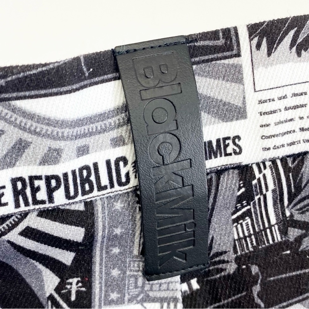 Blackmilk X Avatar Korra Republic City News Cargo Pants Joggers: Black White - Picture 12 of 16